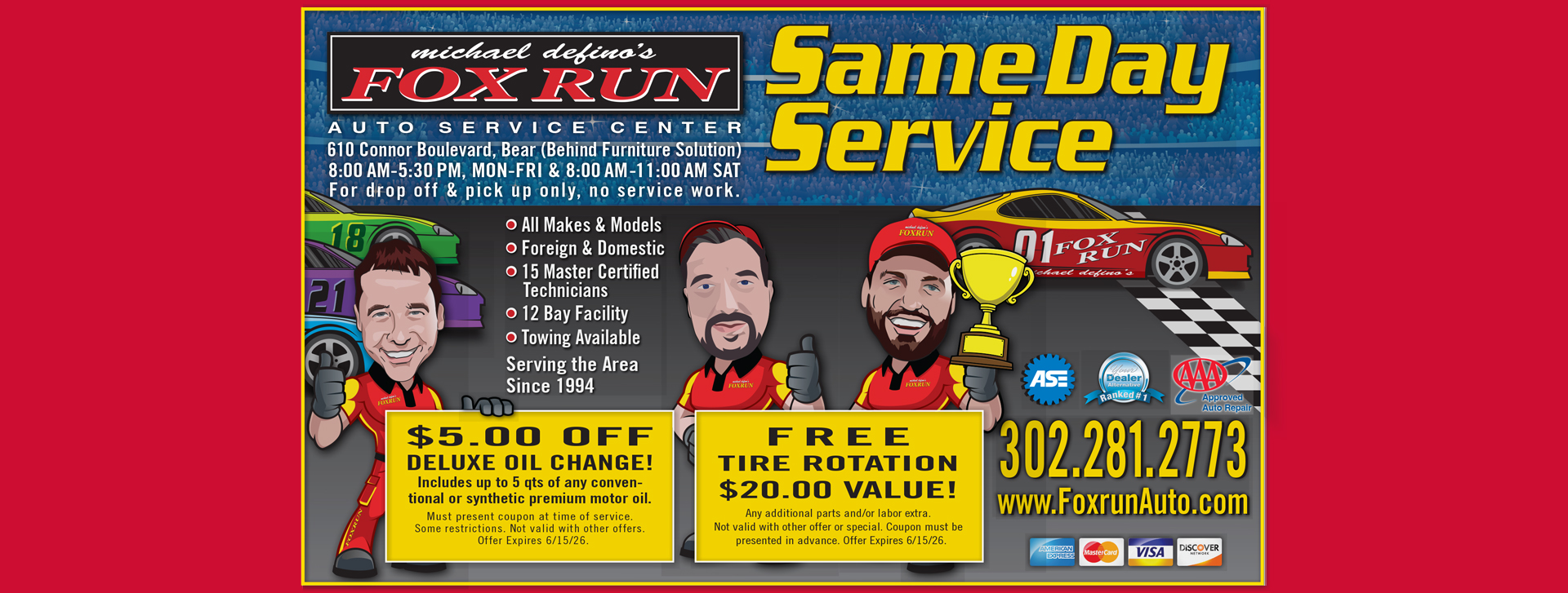 Coupons | Fox Run Auto Inc.
