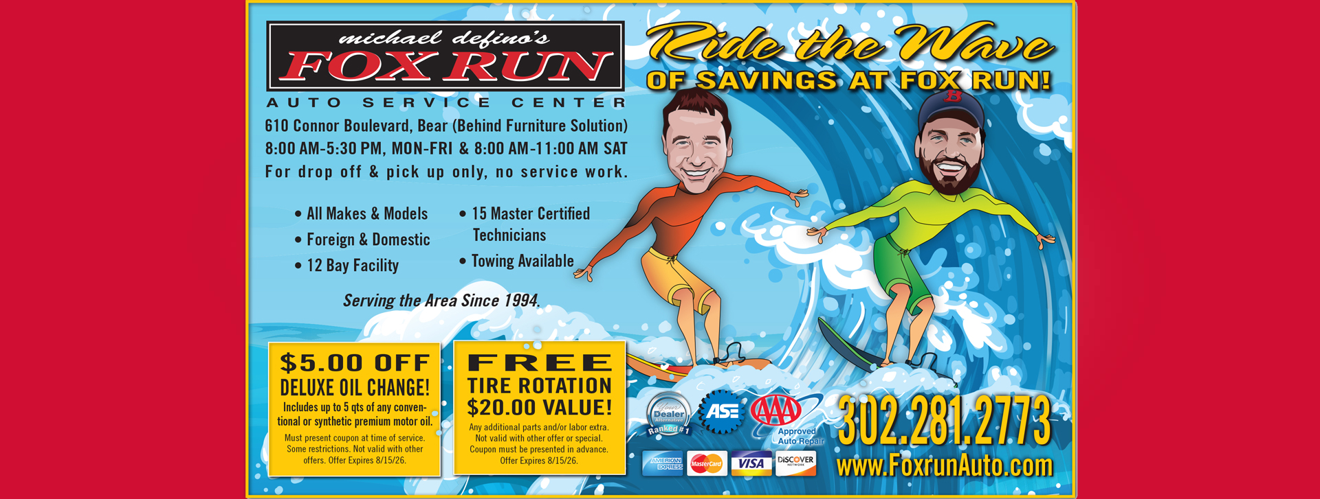 Coupons | Fox Run Auto Inc.