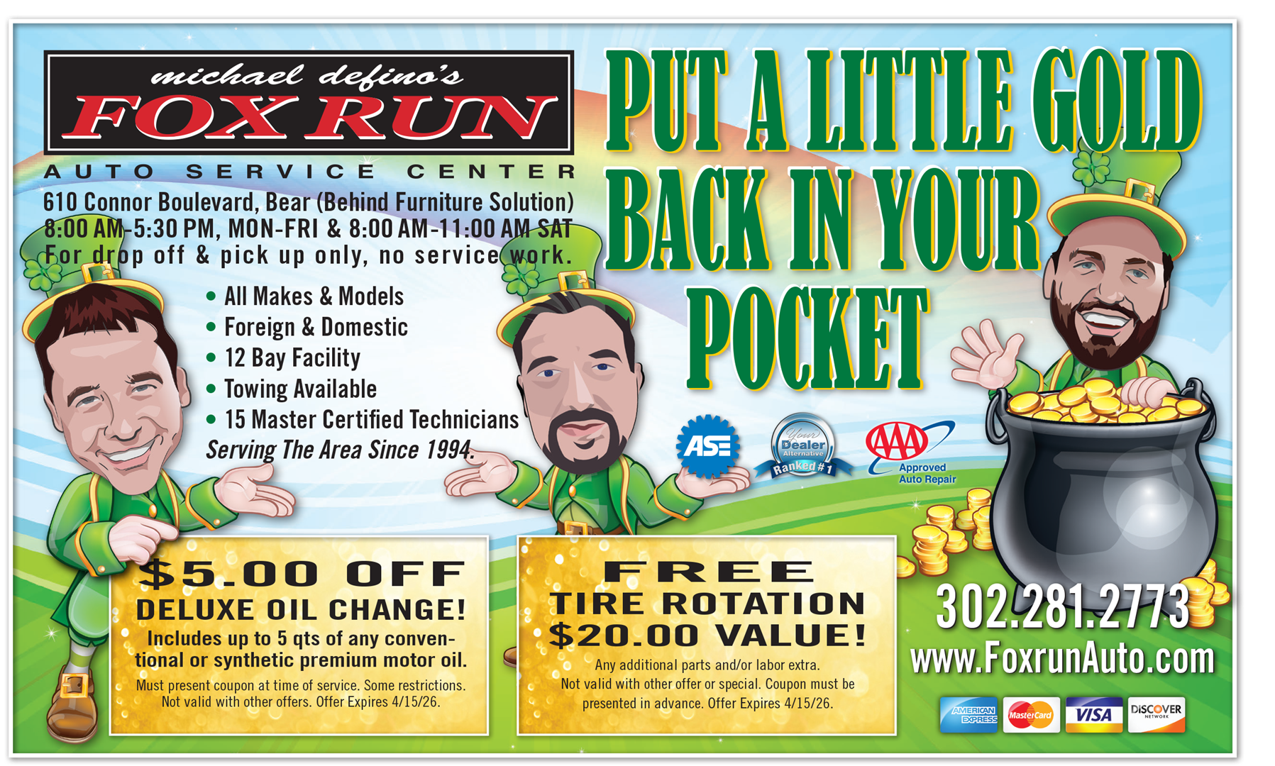 March offers | Fox Run Auto Inc.