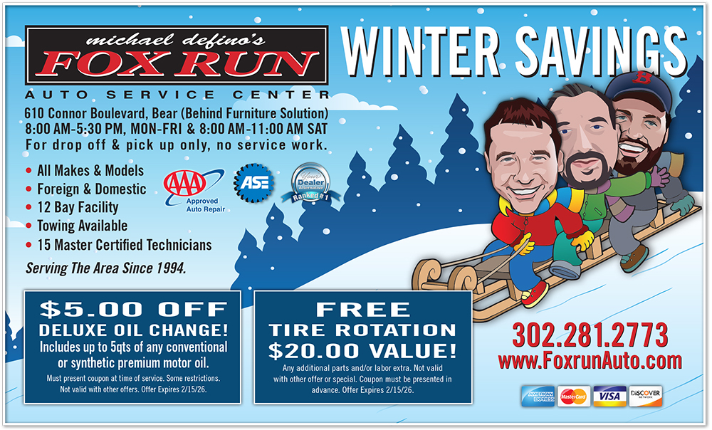 January offers | Fox Run Auto Inc.