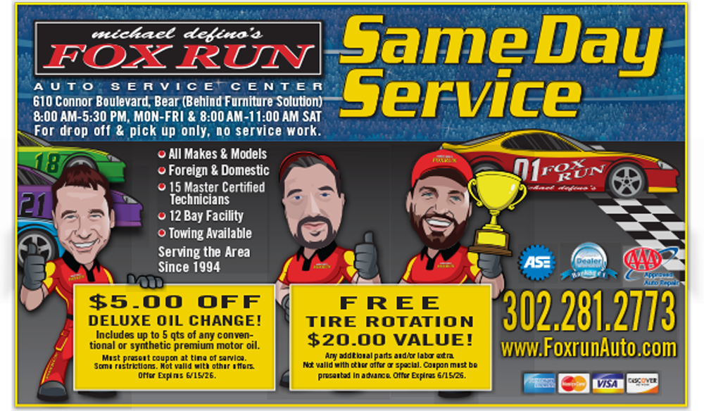 Offers | Fox Run Auto Inc.